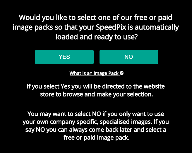 Speedpix original onboarding screen